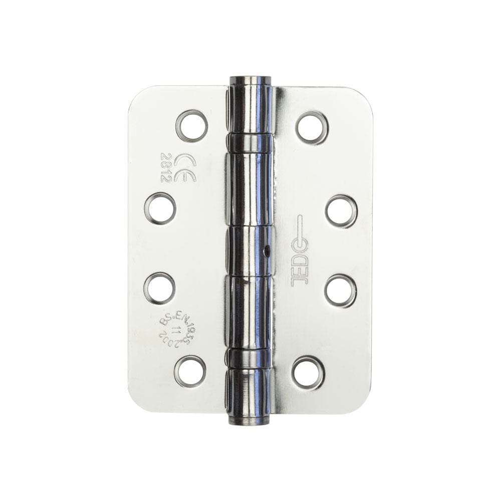 Frelan Hardware Hinges Polished Chrome / Ball Bearing Hinges / 4" x (102mm) Frelan - 102x76x2.7mm PC Grade 11 steel radius ball bearing hinge