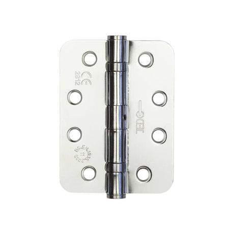 Frelan Hardware Hinges Polished Chrome / Ball Bearing Hinges / 4" x (102mm) Frelan - 102x76x2.7mm PC Grade 11 steel radius ball bearing hinge