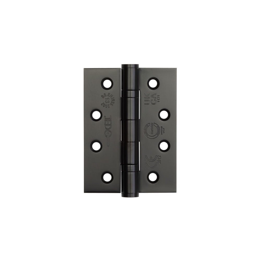 Frelan Hardware Hinges Matt Black / Ball Bearing Hinges / 4" x (102mm) Frelan - 102x76x3mm MB Grade 13 ball bearing hinge