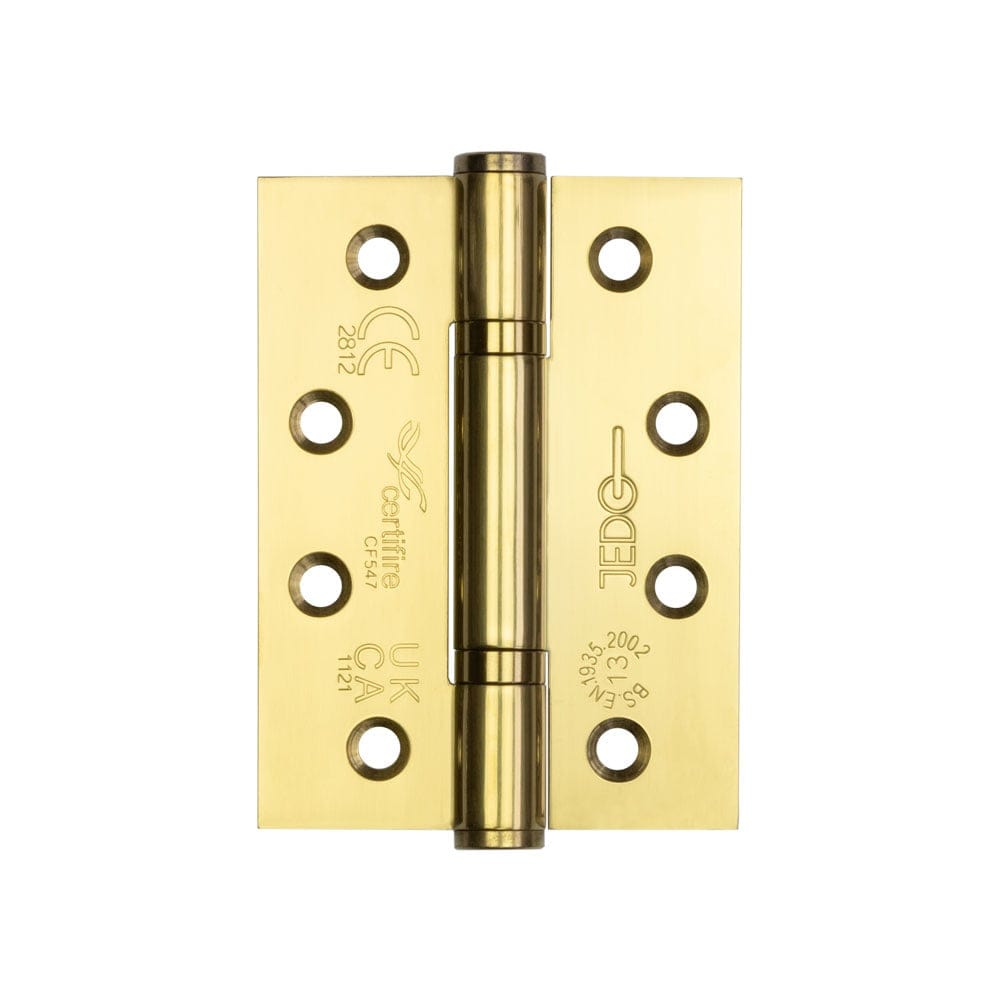 Frelan Hardware Hinges PVD Brass / Ball Bearing Hinges / 4" x (102mm) Frelan - 102x76x3mm PVD 3 Knuckle PBH