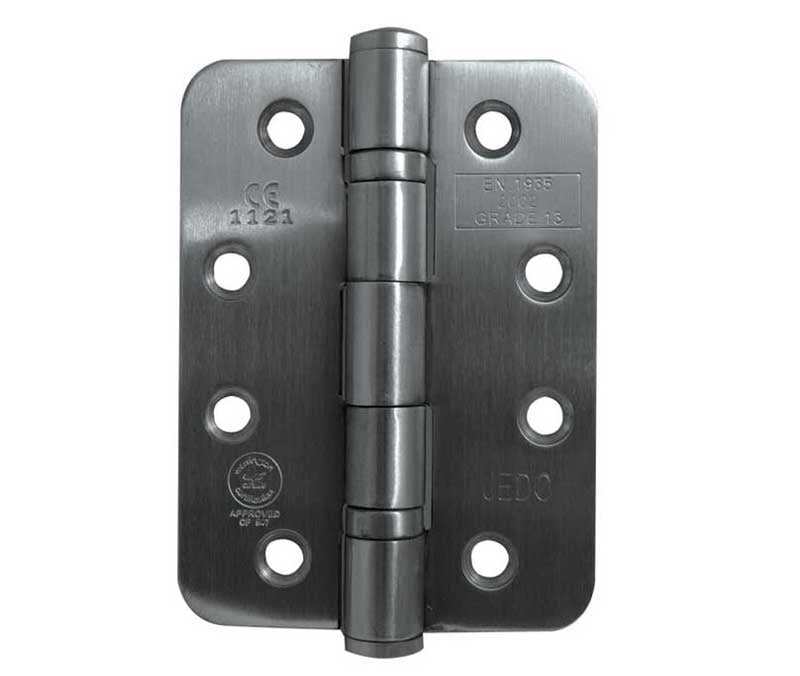 Frelan Hardware Hinges Satin Stainless Steel / Ball Bearing Hinges / 4" x (102mm) Frelan - 102x76x3mm SSS Grade 13 radius ball bearing hinge