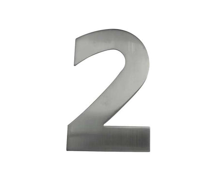 Frelan Hardware Door Furniture Satin Stainless Steel / Numerals / 2 Frelan - 150mm No.2 Numeral - Grade 304 Satin Stainless Steel