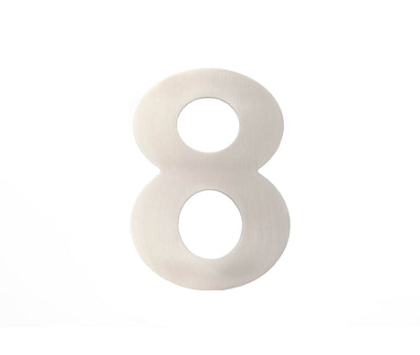 Frelan Hardware Door Furniture Satin Stainless Steel / Numerals / 8 Frelan - 150mm No.8 Numeral - Grade 304 Satin Stainless Steel