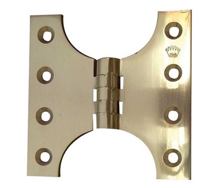 Frelan Hardware Hinges Polished Brass / Parliament Hinges / 4" x (102mm) Frelan - 152x102mm Crown Parliament Hinges - Polished Brass