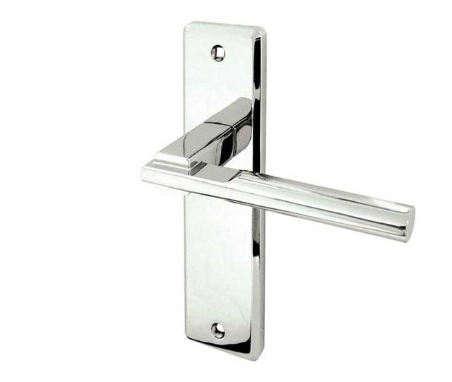 Frelan Hardware Door Furniture Polished Chrome / Latch Handles Frelan - 180x50mm PC Delta lever latch