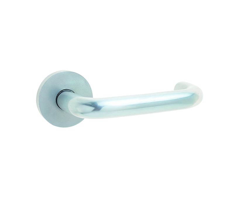 Frelan Hardware Door Furniture Satin Anodised Aluminium / Round Rose Frelan - 19mm Round Bar Handle on Rose Satin Anodised Aluminium