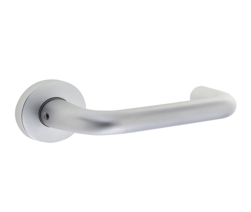 Frelan Hardware Door Furniture Satin Anodised Aluminium / Round Rose Frelan - 19mm Round Bar Handle on Rose Satin Anodised Aluminium
