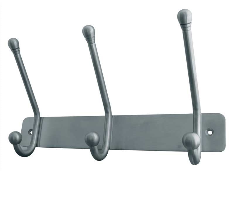 Frelan Hardware Accessories Satin Stainless Steel / Hat & Coat Hooks Frelan - 3 Hook 250x40mm Grade 304 - Satin Stainless Steel