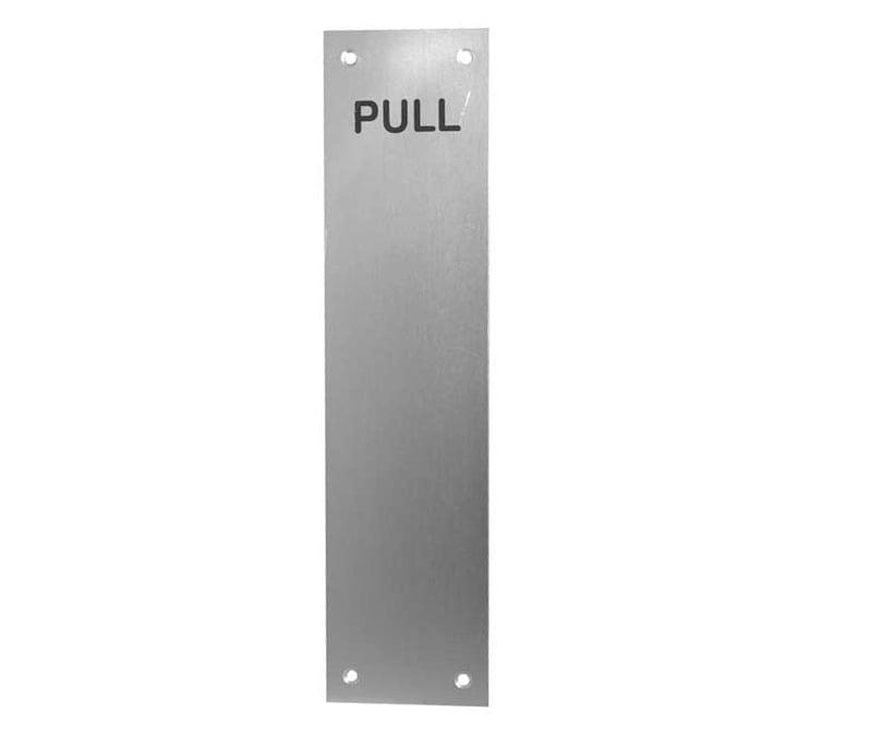 Frelan Hardware Door Furniture Satin Anodised Aluminium / Finger Plates / 305 x 75mm Frelan - 305x76mm SAA 'pull' plate