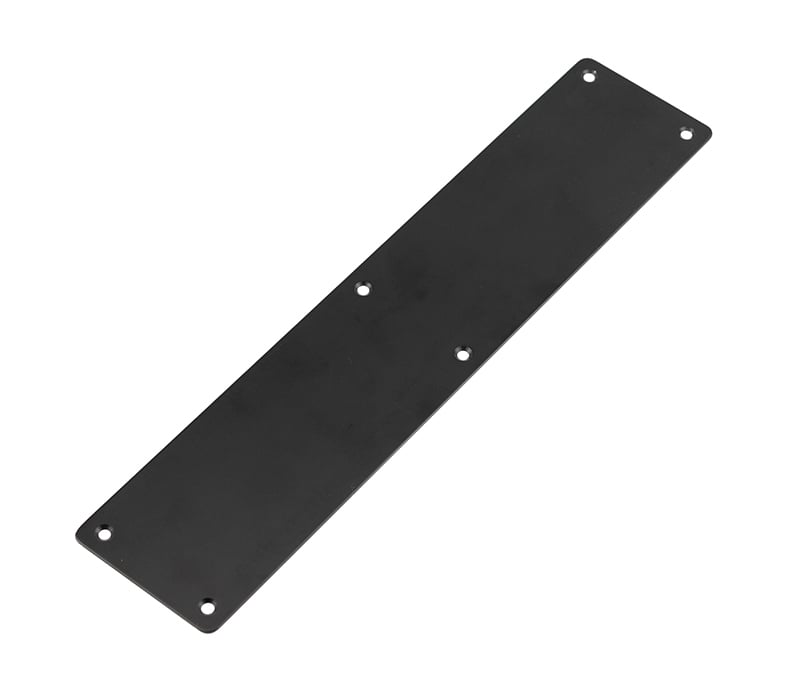 Frelan Hardware Door Furniture Black / Finger Plates / 350 x 75mm Frelan - 350x75mm MB finger plate radius corners