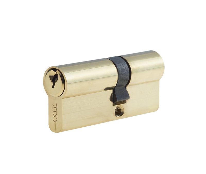 Frelan Hardware Locks & Latches Polished Brass / Euro Double Cylinders / 35 x 55mm Frelan - 35x55mm PB Euro offset cyl