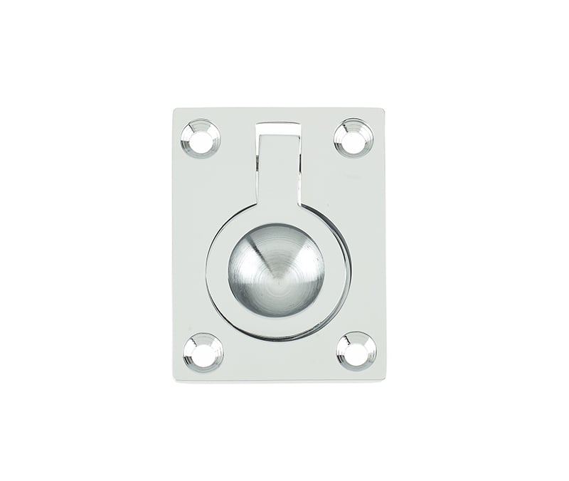 Frelan Hardware Accessories Polished Chrome / 50 x 38mm Frelan - 38x50mm Flush Ring - Polished Chrome