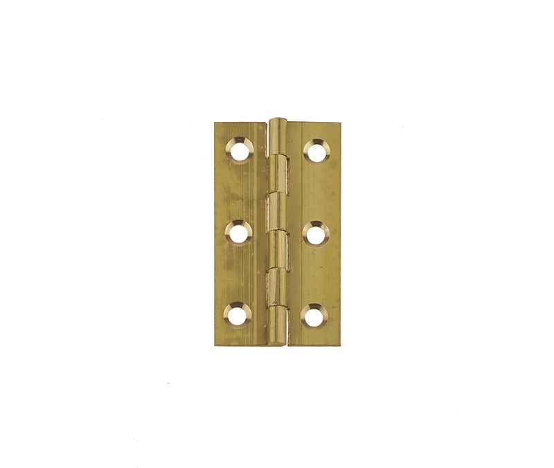 Frelan Hardware Hinges Polished Brass / Solid Drawn Hinges / 2" (51mm) Frelan - 51x28mm Solid Drawn Brass Butt Hinges - Self Colour Brass