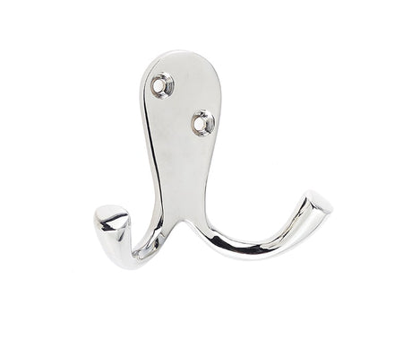 Frelan Hardware Accessories Polished Nickel / Double Coat Hooks Frelan - 53mm Pn Double robe hook