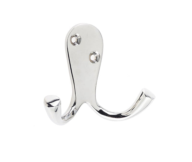 Frelan Hardware Accessories Polished Nickel / Double Coat Hooks Frelan - 53mm Pn Double robe hook