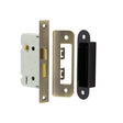 Frelan Hardware Locks & Latches Antique Brass Frelan - 63mm AB 2/L sashlock square forend & radiused strike plate