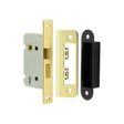 Frelan Hardware Locks & Latches Electro Brass Frelan - 63mm EB 2/L sashlock square forend & radiused strike plate