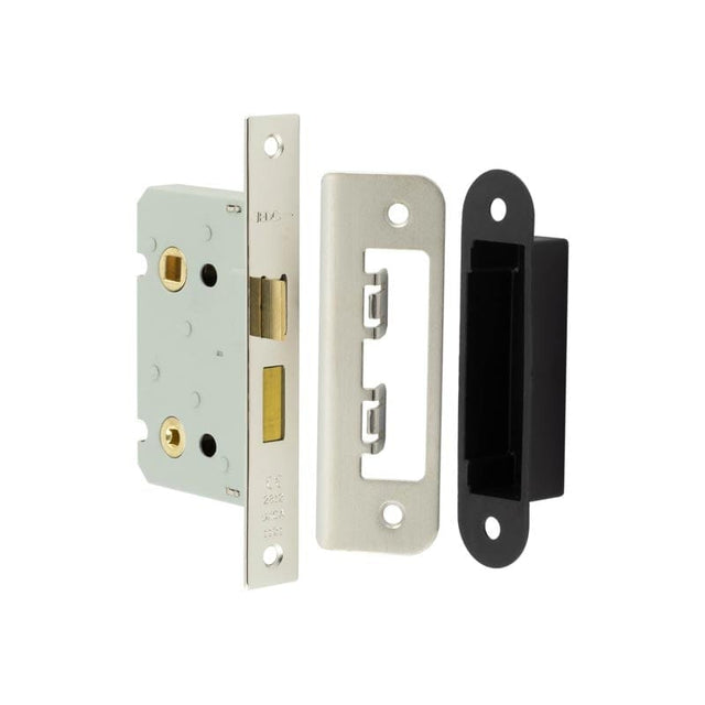 Frelan Hardware Locks & Latches Nickel Plated Frelan - 63mm NP Bathroom lock square forend