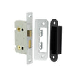 Frelan Hardware Locks & Latches Satin Nickel Frelan - 63mm SN bathroom lock square forend & radiused strike plate