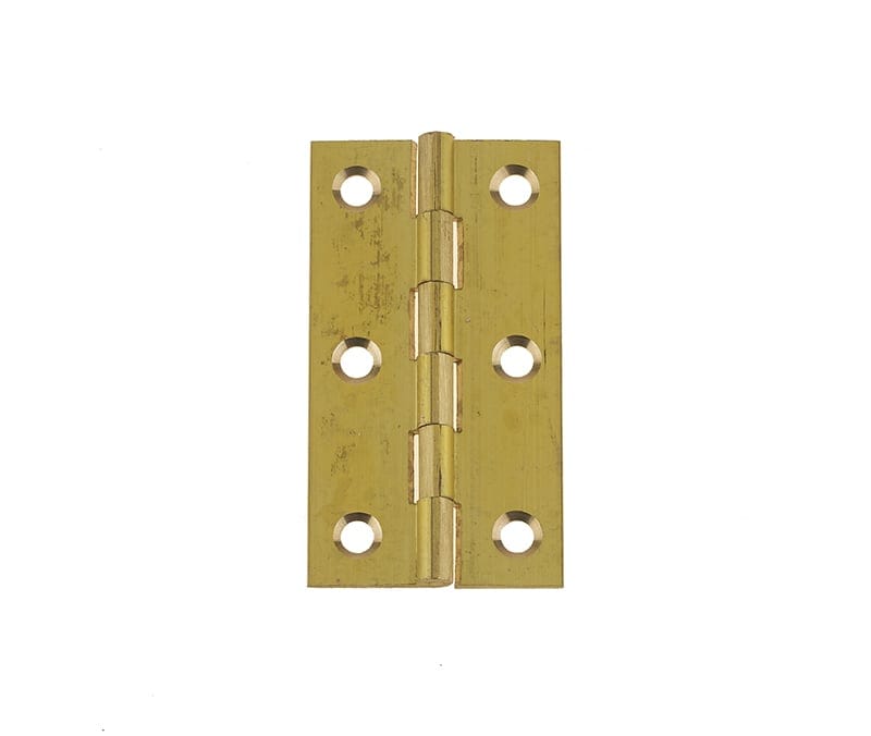 Frelan Hardware Hinges Polished Brass / Solid Drawn Hinges / 2.5" (64mm) Frelan - 63x32mm Solid Drawn Brass Butt Hinges - Self Colour Brass
