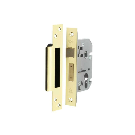 Frelan Hardware Locks & Latches Polished Brass / Euro Profile Sashlocks / 2.5" / 65mm Frelan - 65mm PB Euro profile sashlock