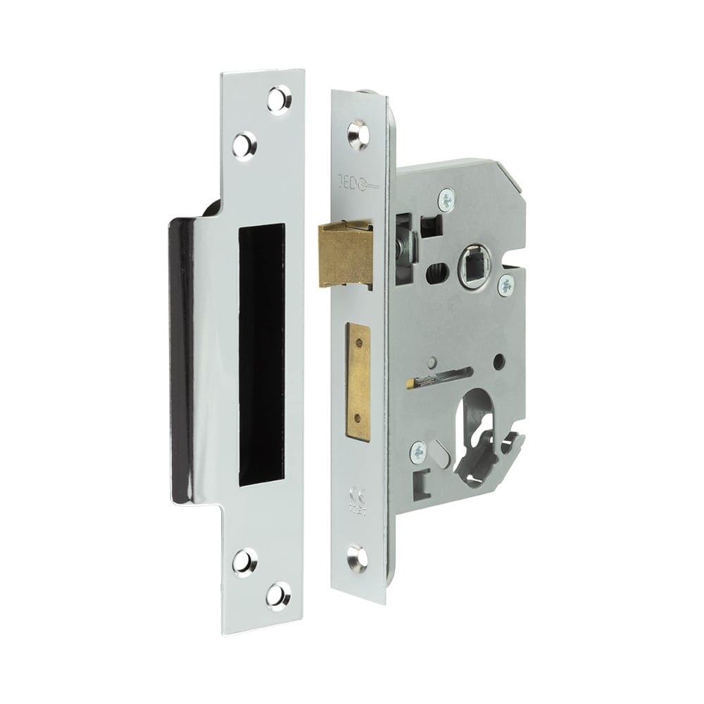 Frelan Hardware Locks & Latches Polished Chrome Frelan - 65mm PC Oval Profile Sashlock