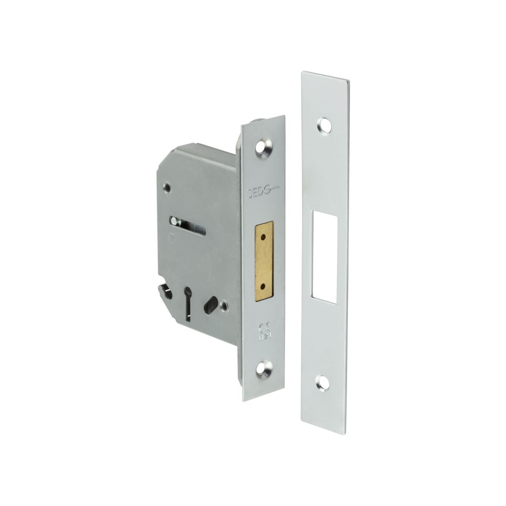Frelan Hardware Locks & Latches Satin Chrome Frelan - 65mm SC 3 Lever deadlock