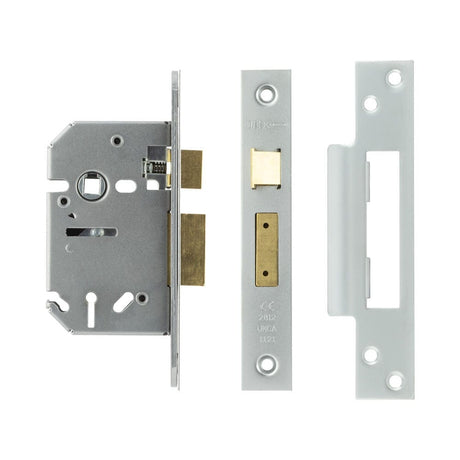 Frelan Hardware Locks & Latches Satin Chrome Frelan - 65mm SC 3 Lever sashlock