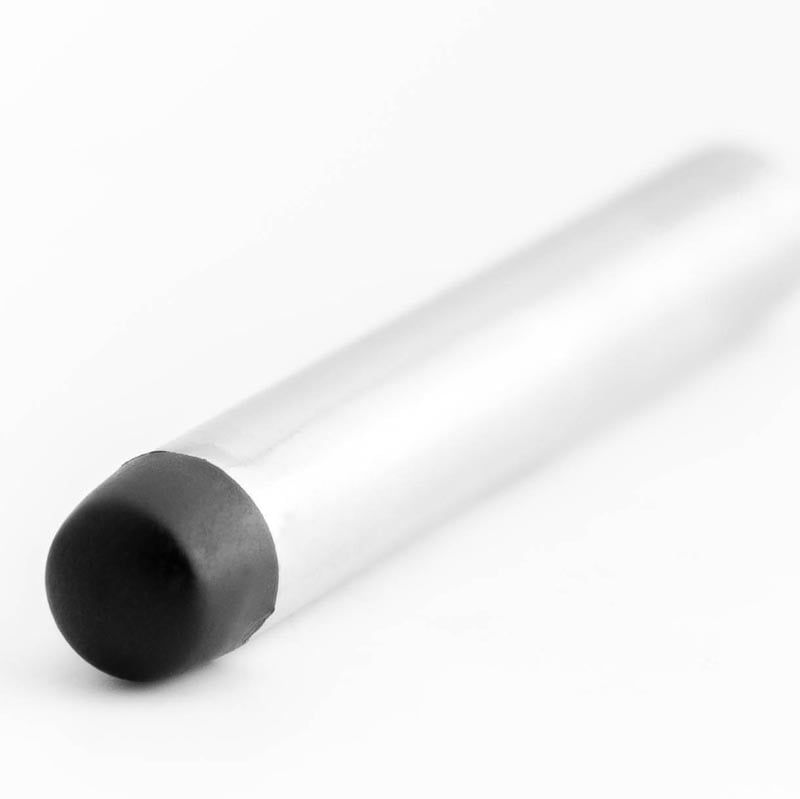 Frelan Hardware Door Furniture Satin Chrome / Projection Door Stop Frelan - 70mm Cylinder Wall Mounted Door Stop without Rose - Satin Chrome