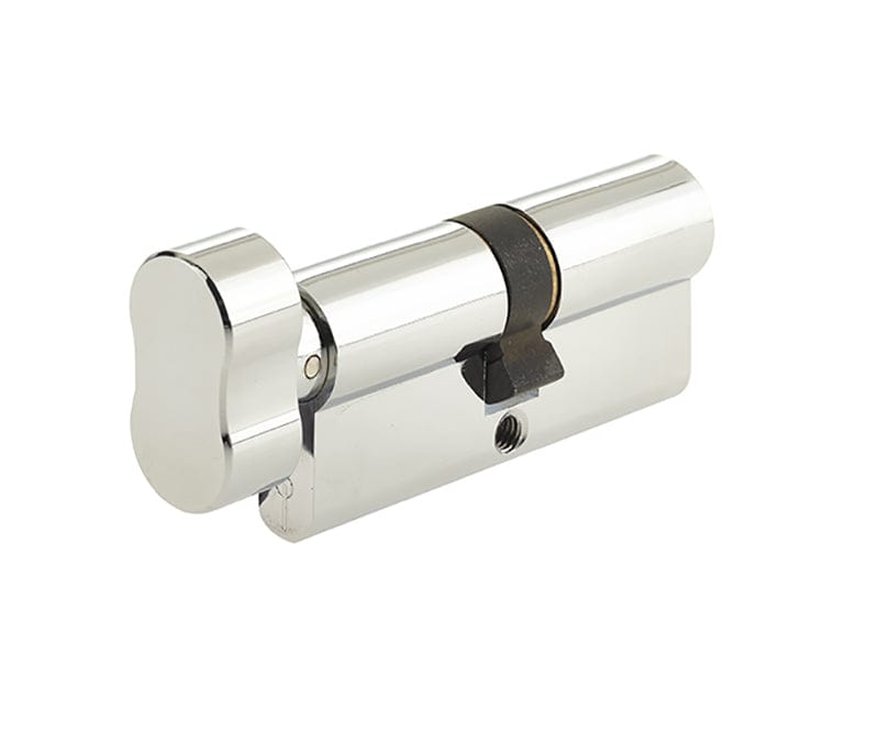 Frelan Hardware Locks & Latches Polished Chrome / Euro Cylinder & Turn / 35 x 35mm Frelan - 70mm PC Euro cyl & turn KA 62134