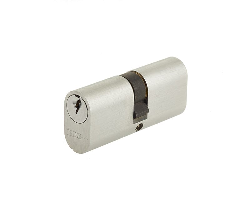 Frelan Hardware Locks & Latches Satin Chrome Frelan - 70mm SC Oval double cylinder