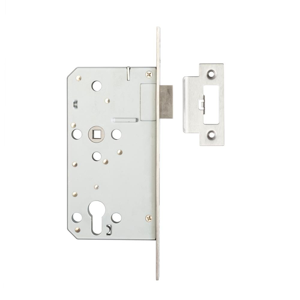 Frelan Hardware Locks & Latches Satin Stainless Steel Frelan - 72mm sss Din euro escape lock 60mm backset