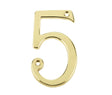 Frelan Hardware Door Furniture Polished Brass / Numerals / 5 Frelan - 75MM PB Screwfix numeral 5
