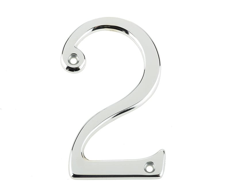 Frelan Hardware Door Furniture Polished Chrome / Numerals / 2 Frelan - 75mm PC Screwfix numeral 2