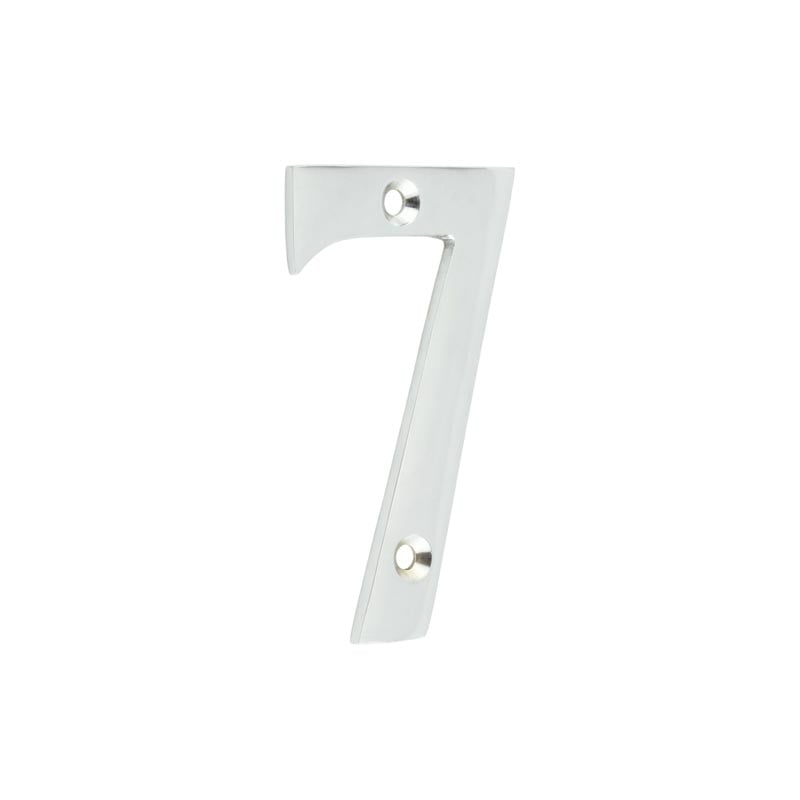 Frelan Hardware Polished Chrome Frelan - 75mm Polished Chrome 7 Screw Fix Numeral