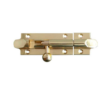 Frelan Hardware Accessories Polished Brass / Straight Surface Bolts / 75mm / 3" Frelan - 75x32mm PB STR Bell bolt