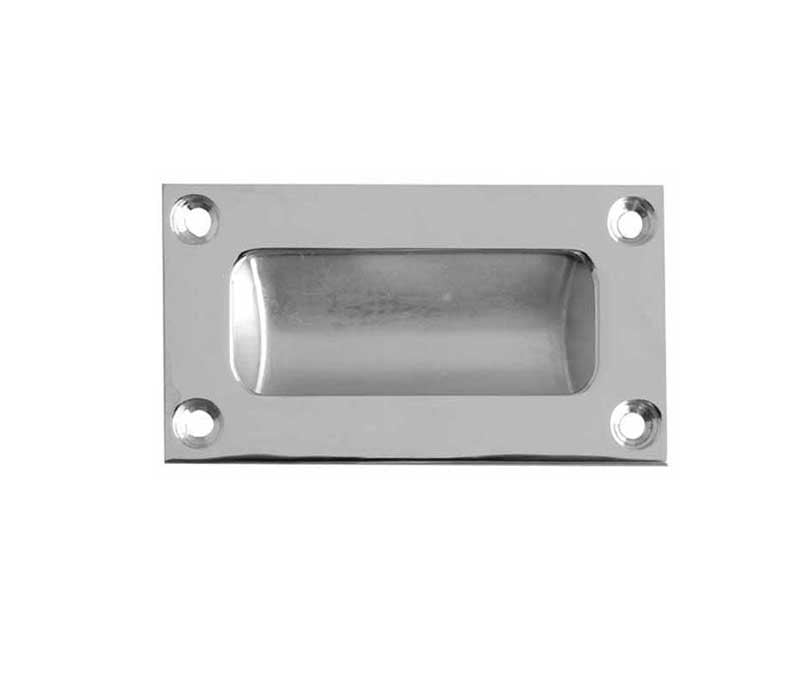 Frelan Hardware Door Furniture Satin Chrome / Flush Handle / Rectangular Frelan - 75x40mm Flush Pull - Satin Chrome