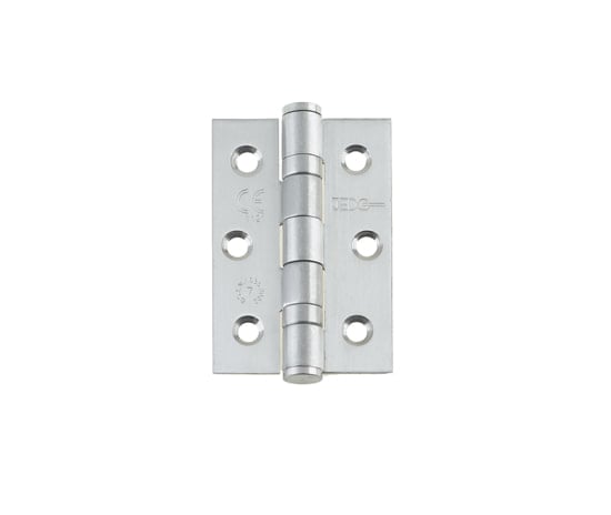 Frelan Hardware Hinges Satin Stainless Steel / Ball Bearing Hinges / 3" (76mm) Frelan - 76 x 50mm Stainless Steel Ball Bearing Hinges - SSS