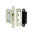 Frelan Hardware Locks & Latches Nickel Plated Frelan - 76mm NP Bathroom lock square forend & radiused strike plate