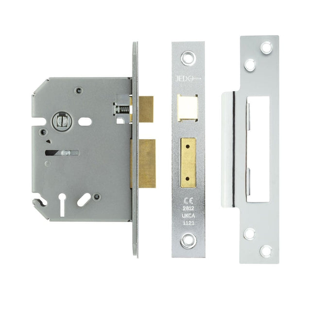 Frelan Hardware Locks & Latches Polished Chrome Frelan - 76mm PC 3 Lever sashlock
