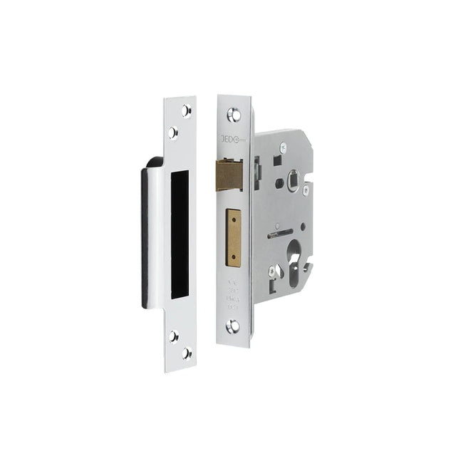 Frelan Hardware Locks & Latches Polished Chrome / Euro Profile Sashlocks / 3" / 76mm Frelan - 76mm PC Euro profile sashlock