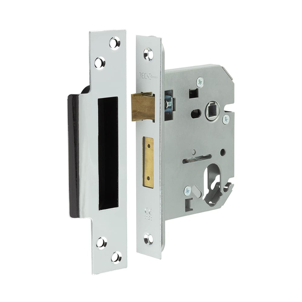 Frelan Hardware Locks & Latches Polished Chrome Frelan - 76mm PC Oval Profile Sashlock