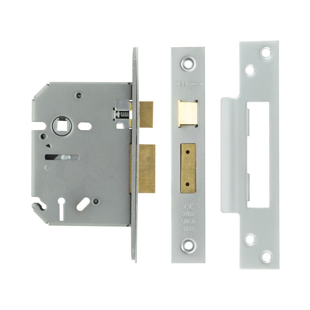 Frelan Hardware Locks & Latches Satin Chrome Frelan - 76mm SC 3 Lever sashlock