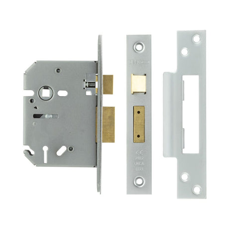 Frelan Hardware Locks & Latches Satin Chrome Frelan - 76mm SC 3 Lever sashlock