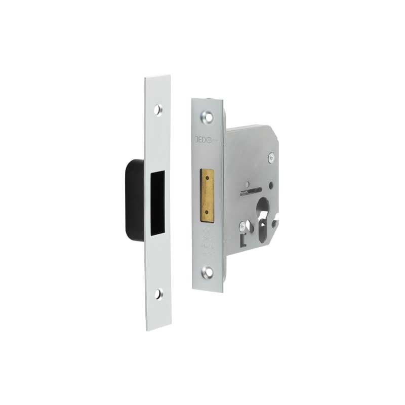 Frelan Hardware Locks & Latches Satin Chrome Frelan - 76mm SC Euro profile deadlock