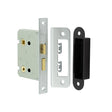 Frelan Hardware Locks & Latches Satin Nickel Frelan - 76mm SN Bathroom lock square forend & radiused strike plate