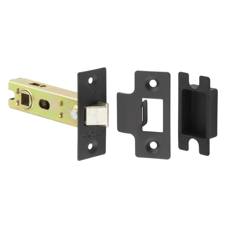 Frelan Hardware Black Frelan - 76mm Tubular Latch Black