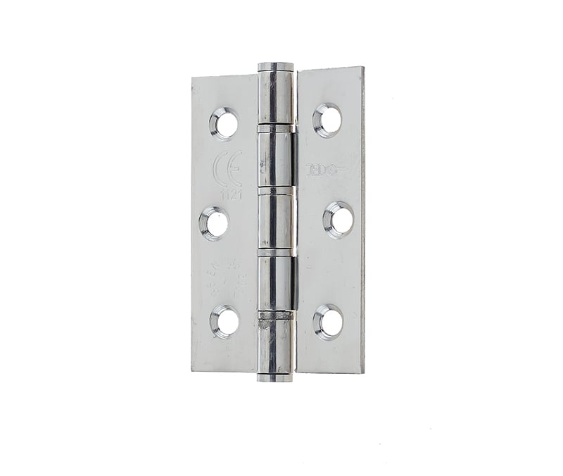 Frelan Hardware Hinges Polished Stainless Steel / Washered Hinges / 3" (76mm) Frelan - 76x50mm Grade 202 Stainless Steel Washered Hinges Grade 7 - Polished St