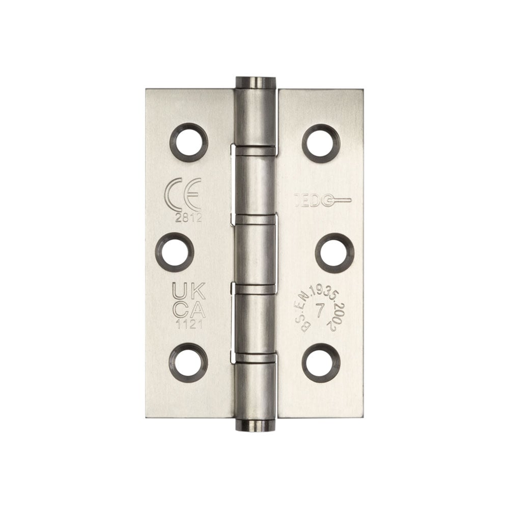 Frelan Hardware Hinges Satin Stainless Steel / Washered Hinges / 3" (76mm) Frelan - 76x50mm Grade 202 Stainless Steel Washered Hinges Grade 7 - SSS