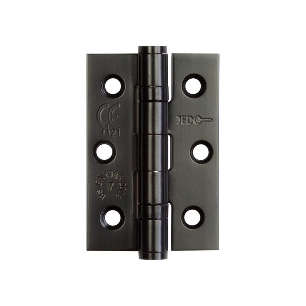 Frelan Hardware Hinges Matt Black / Ball Bearing Hinges / 3" (76mm) Frelan - 76x50x2mm MB G7 B/B Hinge